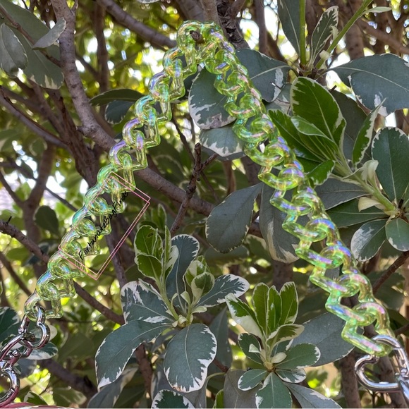 TRIPLE HEARTS Slime Green Jelly Resin Bag Strap Novelty Bag Strap Kawaii Y2K - Picture 8 of 11